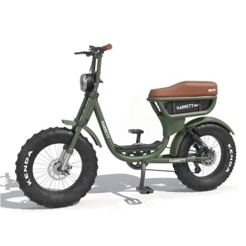 Vélo électrique biplace cargo garrett miller city vert, bat simple, tout terrain8